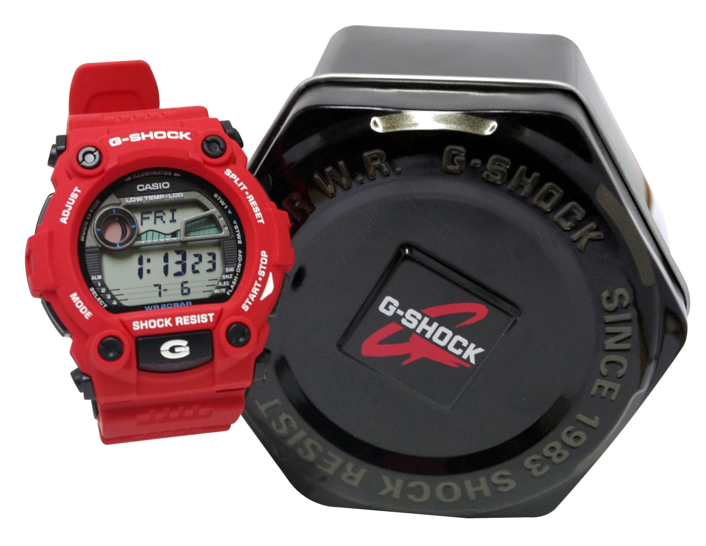 Casio G Shock Men s Watch Black Dial Red Band 200m Water Shock Resistant G 7900A 4 Walmart
