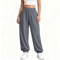 thumbnail image 6 of Sweatpants for Women Elastic Waist Sweatpants Fall Fashion Casual Comfortable Solid Pocket Full Length Pants Athletic Joggers with Pockets, 6 of 9