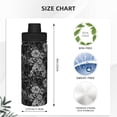thumbnail image 3 of Goofa Black Cats In A Garden Print 18oz Sports Insulated Kettle With Straw Water Bottle Sports Water Bottle For Running Hiking Cycling Climbing Mans Womans, 3 of 7