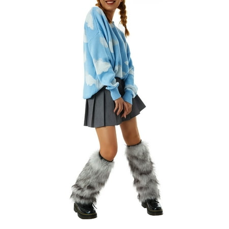 

Gzhioc Women s Anti-Slip Leg Warmers Solid Color/Multi-Color Thicken Socks Windproof Legs Protector