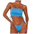 thumbnail image 3 of VerPetridure Strapless Bandeau Swimsuits for Women Swimwear Tube Solid Bandage Two Piece Swimsuit Bikini Swimming Beachwear, 3 of 9