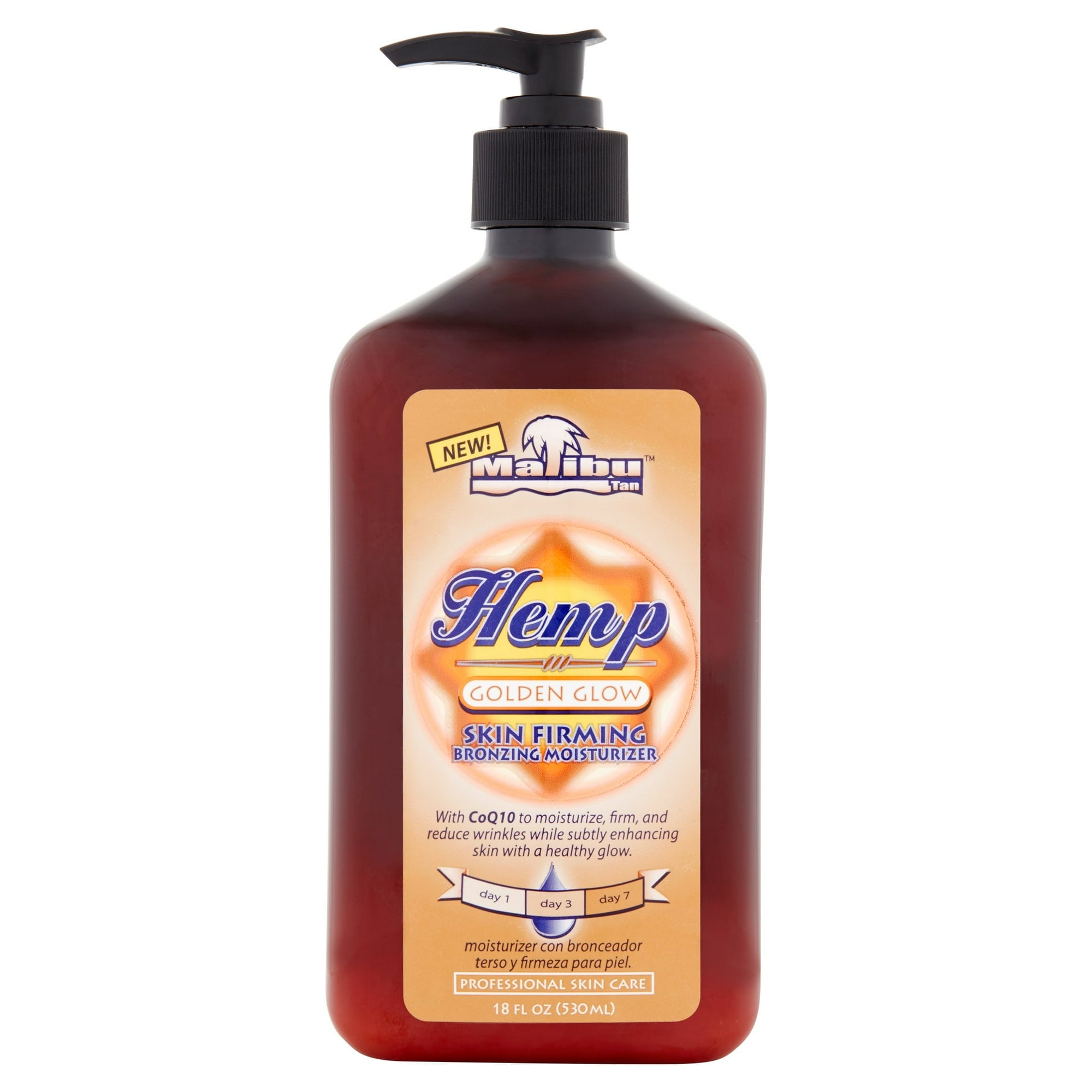 Malibu Tan Hemp Golden Glow Bronzing Moisturizer for Dry Skin
