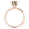 thumbnail image 4 of 2 ctw Solitaire Anniversary Ring for Women | Round Cut Yellow Moissanite | Hyperallergenic Solid 18K Rose Gold, 4 of 5