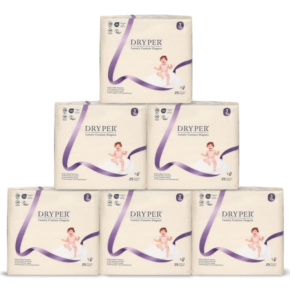 Pañales para Bebé DRYPER Talla 3 Recién Nacido Paquete de 150