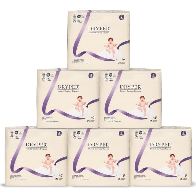 Pañales para Bebé DRYPER Talla 3 Recién Nacido Paquete de 150