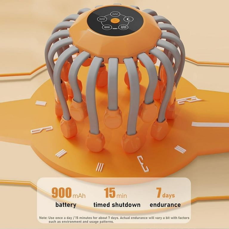 Head Massager Scalp,Head Massager Scalp Stress Relax,Electric Scalp Massager  With Vibrating Points,5 Modes And Smart Timing,Relieves Scalp Pressure  Headaches With 20 Individual Massage Nodes - Walmart.com