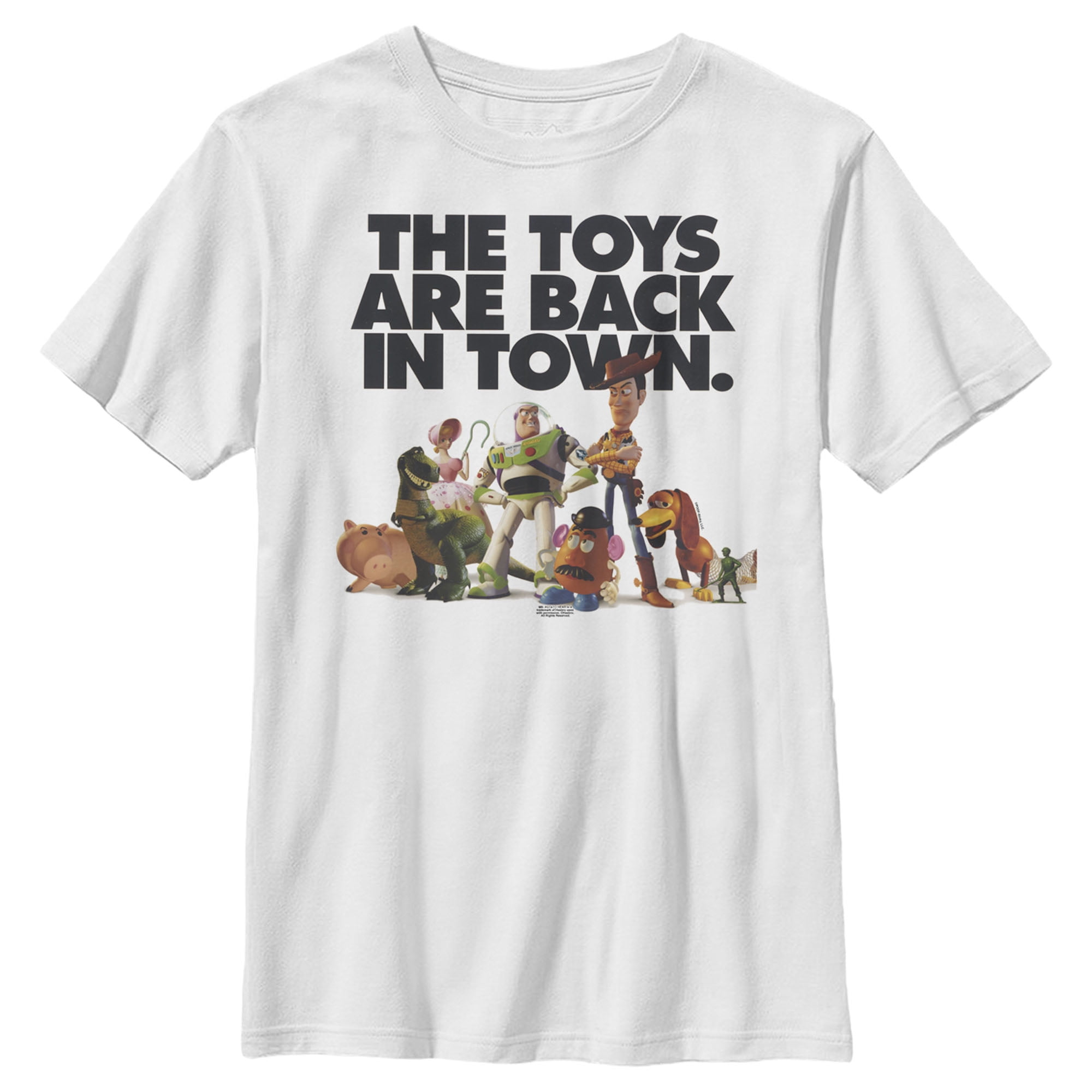 Boy's Toy Story Toys Are Back in Town Graphic Tee White Medium ...