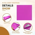 thumbnail image 3 of Uxcell Foil Candy Wrapper, Chocolate Wrapping Paper for Homemade Caramel DIY Candies Decoration Chocolate Cake Packaging Rose Red 4x4 Inch, 3 of 6