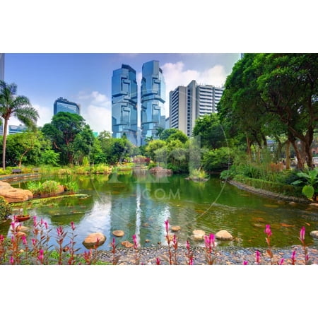 View of High Rises from Hong Kong Park in Hong Kong, China, Unframed Photographic Print Wall Art by SeanPavonePhoto Sold by Art.Com