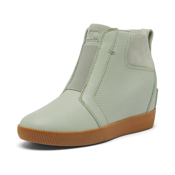 Sorel Women's Out N About Pull On Wedge Boots - Safari, Gum 2 - Size 9