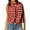 Red, variant on Midnight Lunch Vest, Women's Checkered Polar Fleece Vest, Fall Winter Sleeveless Cardigan with Chest Pocket for women