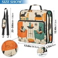thumbnail image 2 of FORMRS Zipper Binder with Shoulder Strap 2-inch Ring 500 Sheet Capacity File Bag, Black Cats Reading, 2 of 5