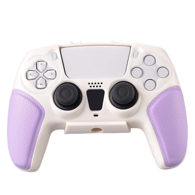 Funda protectora para el mando de la PS5 y la PS5 Pro; funda rígida para el mando inalámbrico DualSense con agarre de cuero; tacto agradable al tacto y resistente al sudor