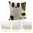 thumbnail image 4 of PHYHOO Halloween Pillow Covers  Ghost Pumpkins Pillowcase Leopoard Holiday Farmhouse Throw Pillows Indoor Outdoor Couch Cushion Case for Home Sofa Decor White, 4 of 5