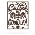 thumbnail image 6 of RealSteel: Coffee Is Always A Good Idea Metal Wall Art – Fun Coffee Kitchen Decor for Home, Cafe, Coffee Shop, or Bakery (16"/Gold), 6 of 8