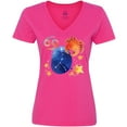 thumbnail image 3 of Inktastic Cancer Crab Constellation Zodiac Sign Illustration Women's V-Neck T-Shirt, 3 of 5