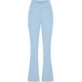 thumbnail image 3 of Women's Bootcut Yoga Pants Workout Flare Leggings High Waisted Crossover Lounge Bell Bottom Dress Pants with Pockets, 3 of 15