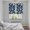 thumbnail image 5 of Navy Blue Coastal Kitchen Curtains Small Short 39 Inch Length, Nautical Summer Beach Shell Conch Grommet Top Bedroom Living Room Curtains, Light Filtering Cafe Curtain Drapes 2 Panels Set 55''x39'', 5 of 9