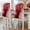 Red, variant on Blue Marble Chair Back Covers, Gradient Modern Golden Lines Removable Chair Covers for Dining Chairs Set of 4, Washable Chairs Slipcovers Back Seat Protector for Wedding Party 19"x20"
