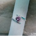 thumbnail image 3 of Created Alexandrite Ring, 925 Sterling Silver Ring, Alexandrite Ring, Color Change Stone Ring, Round Cut Alexandrite Ring, Ring for Gift Wedding Gift, 3 of 3