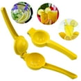 thumbnail image 7 of LNJBABAO 2 PCS Metal Lemon Squeezer for Lemons Lime Fruits Yellow, 7 of 7