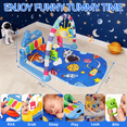 thumbnail image 2 of Baby Play Mat Baby Gym,Funny Play Piano Tummy Time Mat Baby Mat with 5 Infant Sensory Baby Toys, Music and Lights Boy & Girl Gifts for Newborn Baby 0-12 Months,Blue, 2 of 6