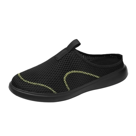 

Fashion Summer Men Casual Shoes for Men on Shoes Breathable Mesh Shallow Mens on Shoes Size 12 Casual Wear Lightweight Casual Half Mens Shoes Casual on Leather Slippers