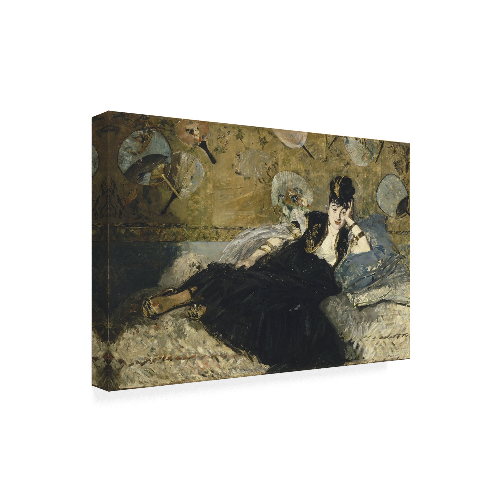 Trademark Fine Art 'Woman with fans' Canvas Art by Manet