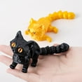 thumbnail image 4 of Figurita de gato adorable impresa en 3D, estatua de animal de dibujos animados, decoración para escritorio, modelo coleccionable, juguete para niños y adultos, 4 of 7