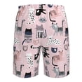thumbnail image 6 of Kdxio Cat Pattern Mens Casual Shorts - Drawstring Summer Beach Sports Shorts for Men, 6 of 9