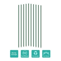 Ecostake Garden Stakes 5-Ft for Climbing Plants Supports Pole 10 Pack Rust-free Plant Sticks Fence Post