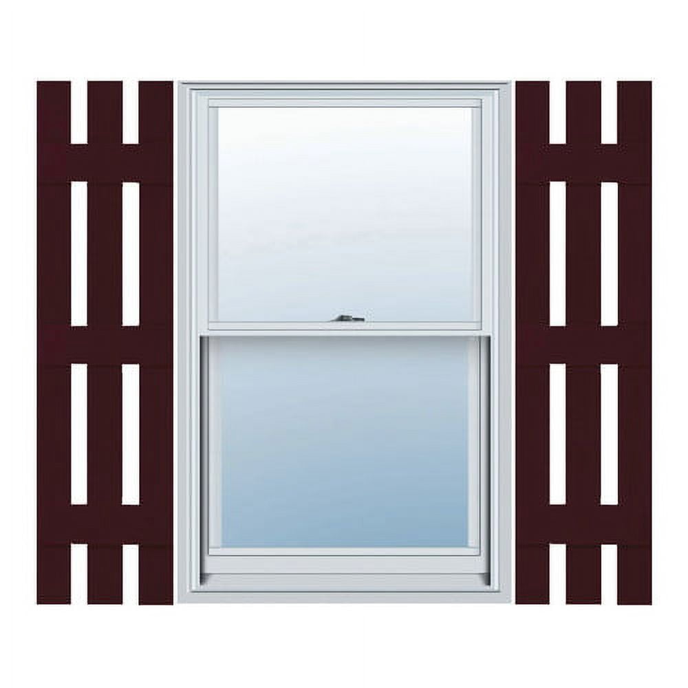 12"W x 51"H Lifetime Vinyl, Standard Three Board Spaced, Board-n-Batten Shutters, w/Installation Shutter-Lok's & Matching Screws (Per Pair), Classic Blue