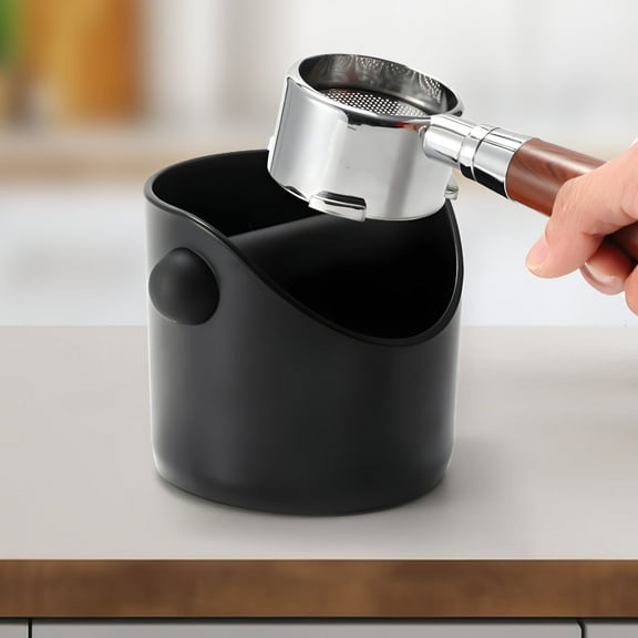 2-PCS Mini Espresso Knock Box Set, ABS Plastic Dishwasher Safe Compact Coffee Grounds Bin Barista Tool