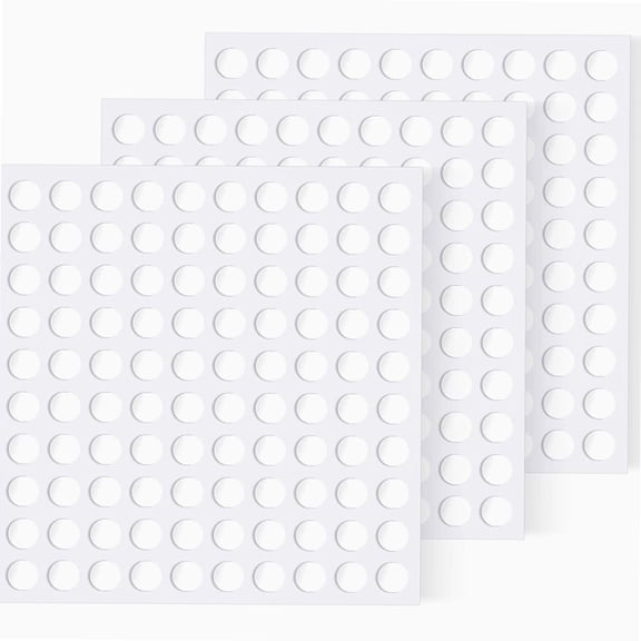 Sticky Tack, 300 Pcs 6mm/0.24” Adhesive Dots, Double Sided Removable Poster Putty, Clear Round Reusable Mounting Stickers Transparent Tacky Glue Tape for Wall Hanging Pictures