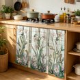 thumbnail image 6 of Vintage Dragonfly Cabinet Curtain 35"Wx35"L, Dustproof Under Sink Skirt with Self Adhesive Tape, Botanical Teal Spring Summer Cabinet Curtain Cover for Kitchen Sink, Bathroom Vanity, Laundry Room, 6 of 9
