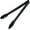 Black, variant on Carlisle Carly Salad Tong, 9" Utility Tong, 12 Pack