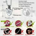 thumbnail image 5 of FaithHeart Norse Viking Runes Necklace for Men Valknut Compass Shield Stainless Steel Pendant Nordic Pagan Jewelry Gifts for Dad Grandpa Son Fathers Day Christmas, 5 of 8