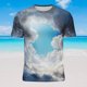 thumbnail image 4 of Camisetas de Verano para Hombres de Manga Corta Impresa Cuello Redondo Casual Top para el Uso Diario de la Playa, 4 of 6