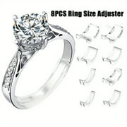 INMO 8pcs Upgraded Soft Silicone Ring, Size Adjuster For Loose Rings Invisible Ring Adjuster Sizer, 8 Sizes Silicone Ring Guard Clip Invisible Transparent Resizer Invisible Ring Guards For Women And Men