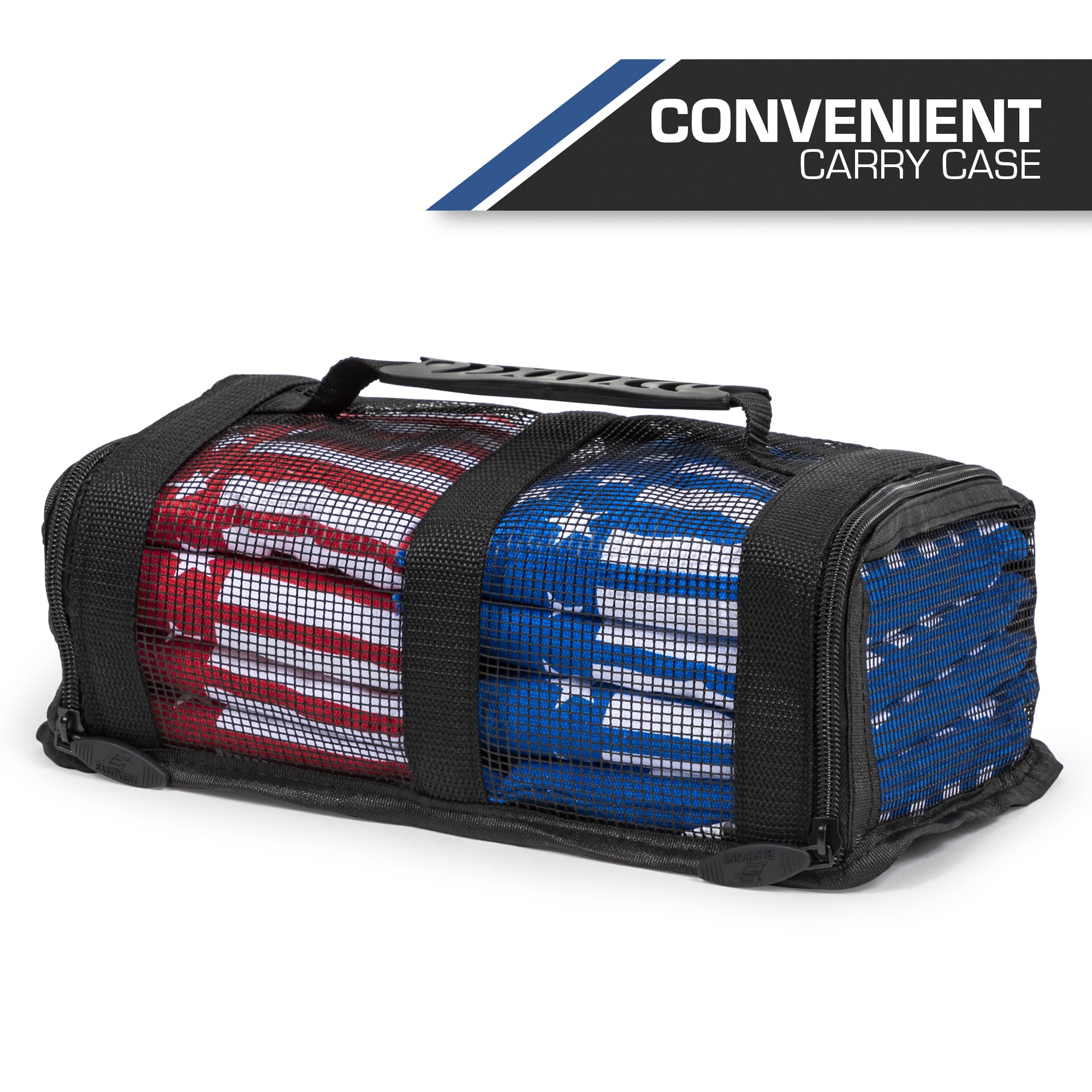 EastPoint Sports Americana Canvas Beanbags - 8 Count 16 oz 6" x 6" W/ Carry Case