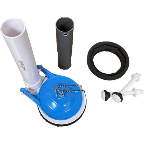 Toto THU129P-2A Flush Valve Replacement with Nut & Flapper for 774, 794, 754, Comes with Adjustable Sliding Overflow Tube by NuFlush