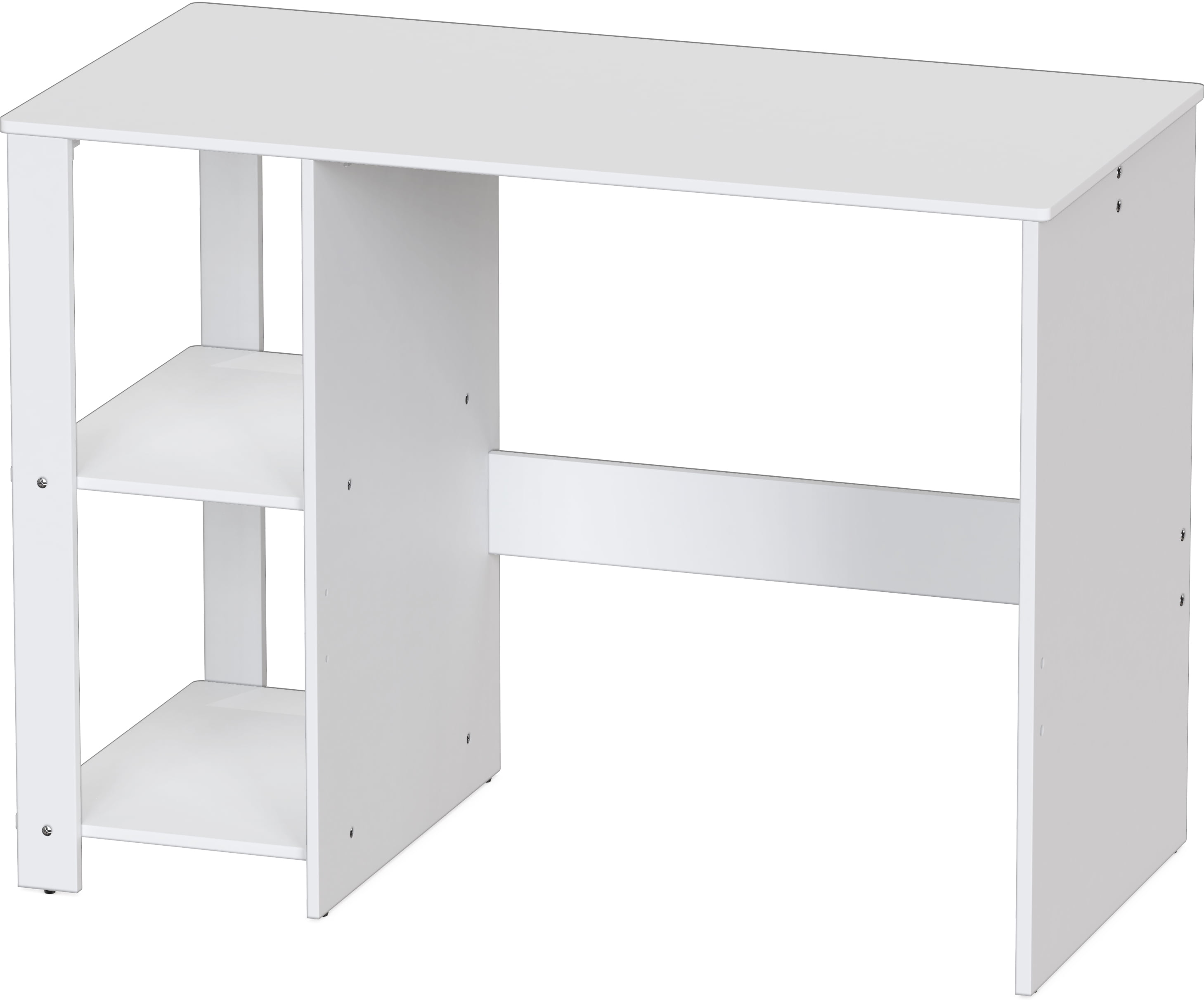 SHW LShaped Home Office Wood Corner Desk with 3 Drawers