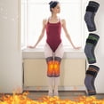 thumbnail image 2 of Short Style Self Heating Knee, Tourmaline Acupressure Knee Sleeves for Men Women, Improves Circulation and Metabolism, Leg Massage Relieve Muscle Tension, Wormwood Self-Heating Knee Pads(Orange), 2 of 6