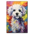 thumbnail image 3 of Bolognese Canvas Wall Art Famous Oil Paintings Monets Watercolor Dog Canvas Funny Dog Canvas Floral Print Abstract Farmhouse Gallery Aesthetic Room Decor for Bedroom Bathroom, 3 of 6