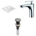 thumbnail image 1 of American Imaginations 21-in. W 1 Hole Ceramic Top Set In White Color - Overflow Drain Incl. AI-29650, 1 of 9