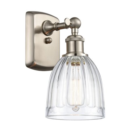 

516-1W-SN-G442-LED-Innovations Lighting-Brookfield - 3.5W 1 LED Wall Sconce In Industrial Style-9 Inches Tall and 5.75 Inches Wide Brushed Satin