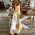 thumbnail image 3 of Autumn Harvest Maple Leaves Thanksgiving Design Sleeveless Dress Woman Fashion Long Dresses Women's Summer Suit Dress 2025, 3 of 7