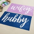 thumbnail image 2 of Personalization Mall Wifey & Hubby 30x60 Beach Towel, Hubby, Navy, 2 of 2