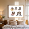 thumbnail image 3 of Owl Caffeine Meter - Painting Humor Coffee Quote Bird Nature Oak Framed Wall Art Print 12 x 16 inches, 3 of 5