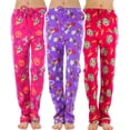 thumbnail image 4 of ToBeInStyle Women's Pack of 3 Assorted Print Fleece Lined Pajama Bottoms - Wild Party - Medium, 4 of 5